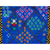 Tapis berbère boucharouite bleu 215x135 noué main Omie