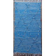 Tapis kilim tissé main en laine zanafi bleu 275x140 Onix