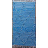 Tapis kilim tissé main en laine zanafi bleu 275x140 Onix