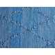 Tapis kilim tissé main en laine zanafi bleu 275x140 Onix