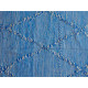 Tapis kilim tissé main en laine zanafi bleu 275x140 Onix