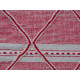 Tapis kilim rose en laine zanafi tissé main 195x80 Opaline