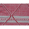 Tapis kilim rose en laine zanafi tissé main 195x80 Opaline