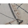 Tapis beni ouarain 100 % laine épaisse blanc Témara