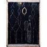 Tapis beni ouarain 100 % laine épaisse noir Smara