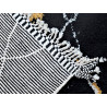 Tapis beni ouarain 100 % laine épaisse noir Smara