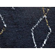 Tapis beni ouarain 100 % laine épaisse noir Smara
