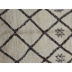 Tapis beni ouarain 100 % laine épaisse en blanc Assilah