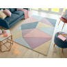 Tapis multicolore géométrique pour salon Heidi