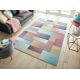 Tapis de salon design cubique multicolore Lilia