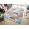 Tapis de salon design cubique multicolore Lilia