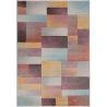 Tapis de salon design cubique multicolore Lilia