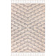 Tapis scandinave pour salon à franges Hampton