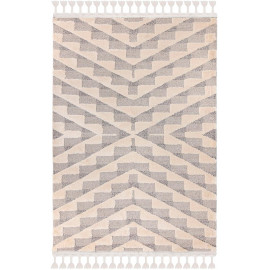 Tapis scandinave pour salon à franges Hampton