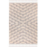 Tapis scandinave pour salon à franges Hampton