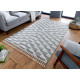 Tapis scandinave pour salon à franges Hampton