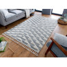 Tapis scandinave pour salon à franges Hampton