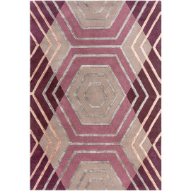 Tapis design graphique en laine pour salon Harlow