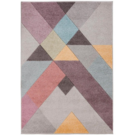 Tapis de salon géométrique multicolore Mika
