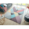 Tapis de salon géométrique multicolore Mika