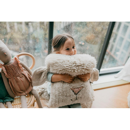 Demi-coussin De Selle En Peau D'agneau Horse Dream - Blanc, Dos En Coton - Occasion
