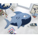 Tapis enfant bleu Shark