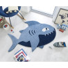 Tapis enfant bleu Shark