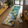 Tapis scandinave en laine géométrique multicolore Prism