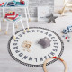 Tapis enfant rond à franges Alphabet