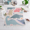 Tapis enfant à franges Walk The Dinosaur