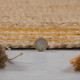 Tapis naturel en jute tissé à la main Istanbul Jaune