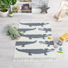 Tapis enfant crocodiles à franges Snap