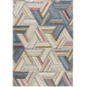 Tapis ethnique multicolore en laine Ortiz