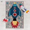 Tapis enfant fusée Rocket