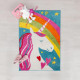 Tapis enfant licorne multicolore Unicorn Rainbow