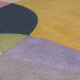 Tapis contemporain courbe pour salon Glow