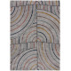 Tapis moderne multicolore courbe pour salon Helix