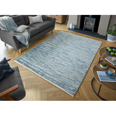 Tapis rectangulaire design à franges Lagos