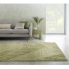 Tapis en laine effet 3D uni salon Lino Leaf