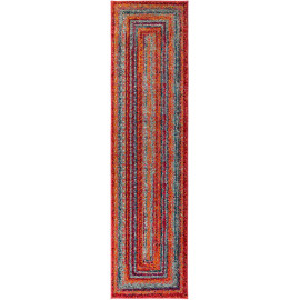 Tapis de couloir design multicolore Zook