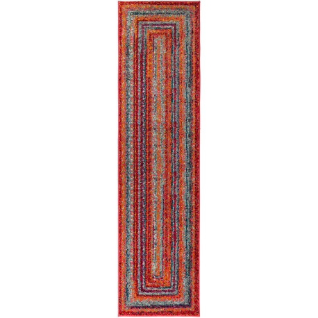 Tapis de couloir design multicolore Zook