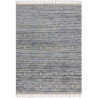 Tapis naturel en coton à franges Lissie Denim