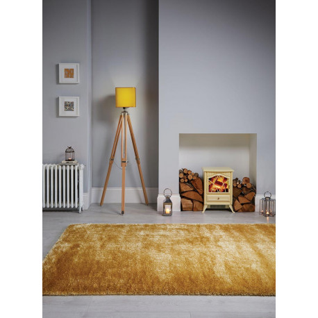Tapis de salon shaggy uni Velvet
