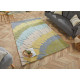 Tapis moderne effet 3D pour salon Woodgrain