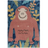 Tapis enfant multicolore Jungle Monkey