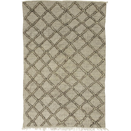 Tapis kilim laine zanafi brun 290x190 tissé main Oreade