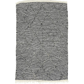 Tapis kilim laine zanafi gris 160x100 tissé main Orane