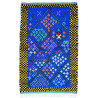 Tapis berbère boucharouite bleu 215x135 noué main Omie