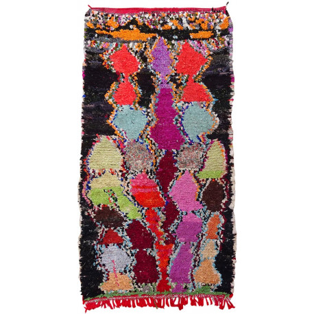 Tapis berbère boucharouite 220x115 noué main Omer