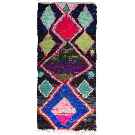 Tapis berbère boucharouite 255x120 noué main Olga